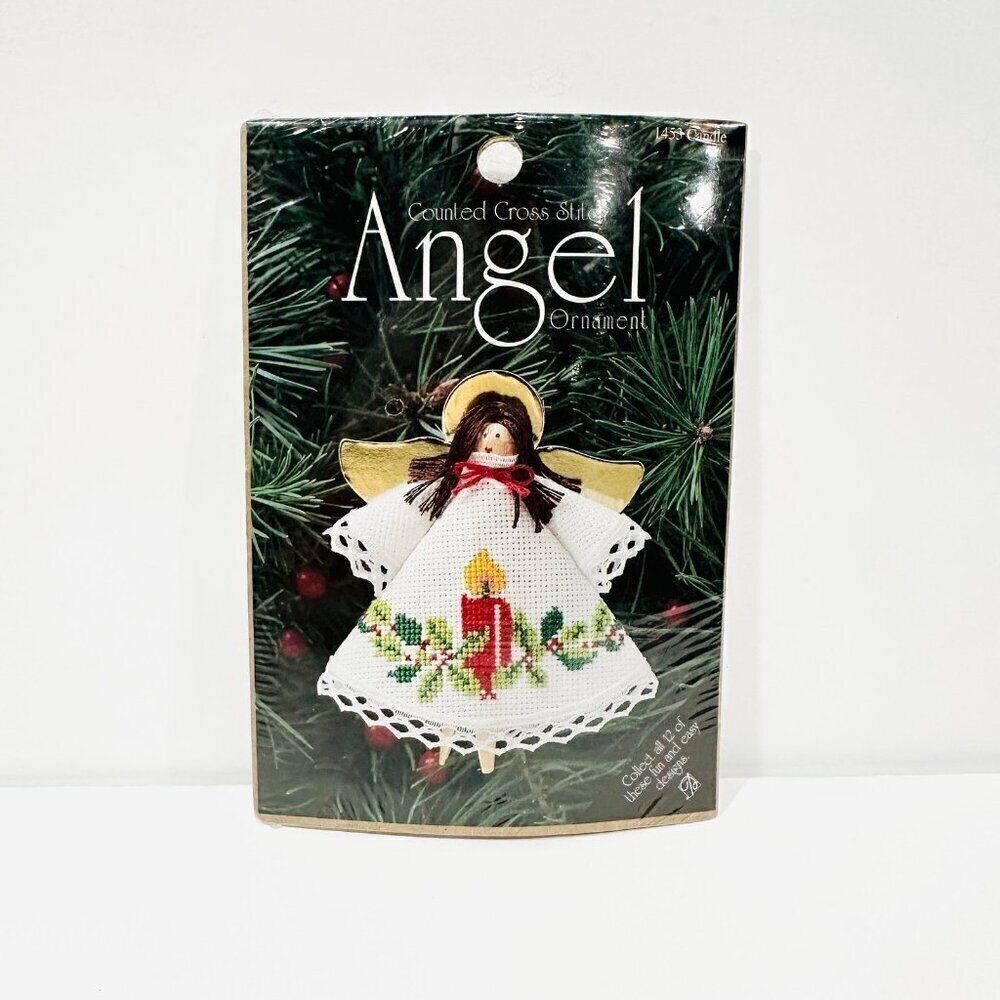 NIP Design for the Needle Counted Cross Stitch Angel Ornament - 1453 Candle